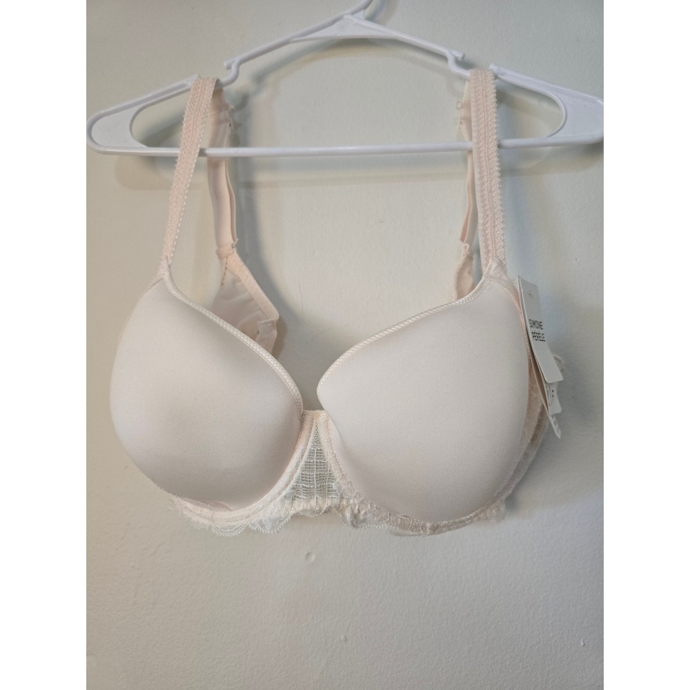 Simone Perele Bra 34DDD Bretelles Multi Position Cream Pink
